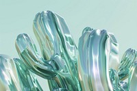 3d illustration in surreal abstract style of cactus backgrounds aluminium outdoors.