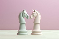 Horse chess figurine game representation.