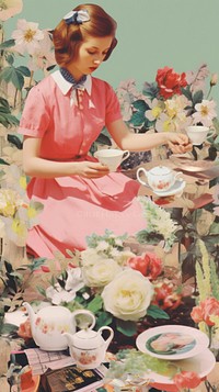 Tea painting flower adult.