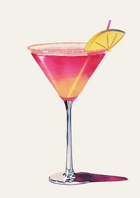 A fancy cocktail martini drink cosmopolitan.