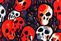 Skulls backgrounds pattern art.