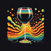 Drinks graphics glass wine.