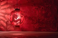 Chinese new year lantern light red.