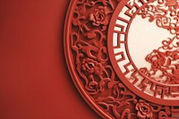 Chinese style background red decoration currency.