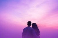 Couple gradient background sky outdoors nature.