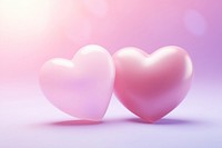 Heart couple gradient background pink love balloon.