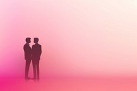 Gay wedding couple gradient background silhouette love pink.