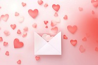 Love letter background paper petal pink.