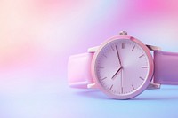 Wristwatch gradient background pink accuracy jewelry.
