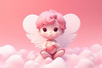 Valentine cherub cute doll pink.