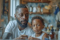 African American father photography portrait adult.