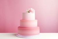Wedding cake dessert food pink.