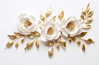 Peony floral border flower jewelry pattern.