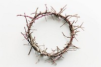 Crown of thorns wreath white background accessories.