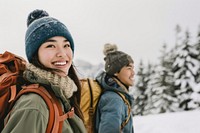 Winter mountains outdoors smiling nature.