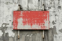 Sign architecture wall deterioration.