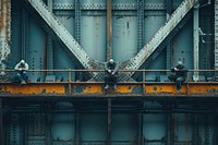 People are working from a railing architecture protection corrosion.