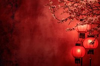 Red chinese background lantern branch flower.