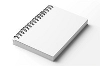 Spiral bound notepad diary white page.