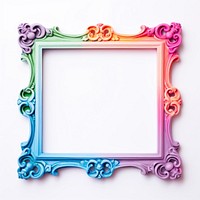 Rainbow frame white background creativity.