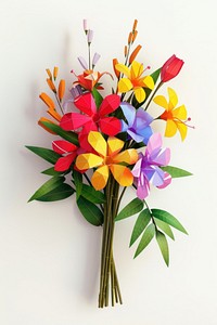 Bouquet of vibrant flowers plant white background inflorescence.