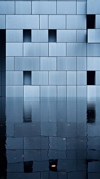 Large building wall in rainning architecture flooring tile.