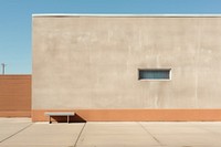 Large building wall at school in daytime architecture outdoors furniture.