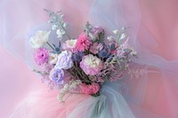 Bouquet from pastel wedding flower plant.