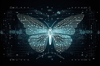 Butterfly illuminated technology futuristic.