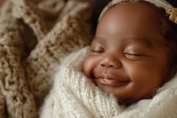 Baby girl portrait smile happy.