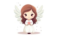Cute little angel cartoon representation spirituality.