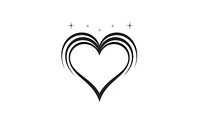 Heart icon symbol white line.