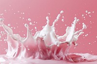 Milk crown splash milk splattered freshness.