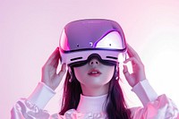 Virtual reality purple adult pink.