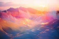 Colorful landscape light leaks backgrounds panoramic outdoors.
