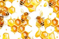 Honey drips honeycomb pattern animal.
