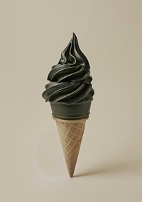 Matcha ice cream cone dessert food simplicity.