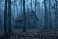 Haunted house architecture building forest.
