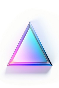 3d render triangle holographic white background abstract weaponry.
