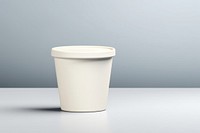 Ice cream cup  porcelain white disposable.