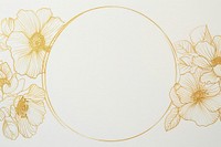 Gold Ink floral border pattern circle embroidery.