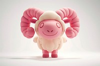 3d Aries Zodiac sign cartoon representation creativity.