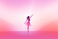 Person dancing gradient background ballet adult pink.
