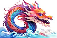 Dragon cartoon representation chinese dragon.