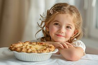 Apple pie dessert child food.