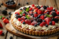Pie raspberry blueberry dessert.