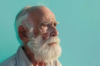 Elderly people face portrait photography beard.