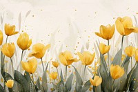 Yellow tulip forest watercolor background backgrounds outdoors painting.