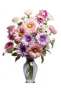 A bouquet of different flowers vase petal plant.