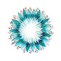 Snowflakes turquoise pattern drawing.